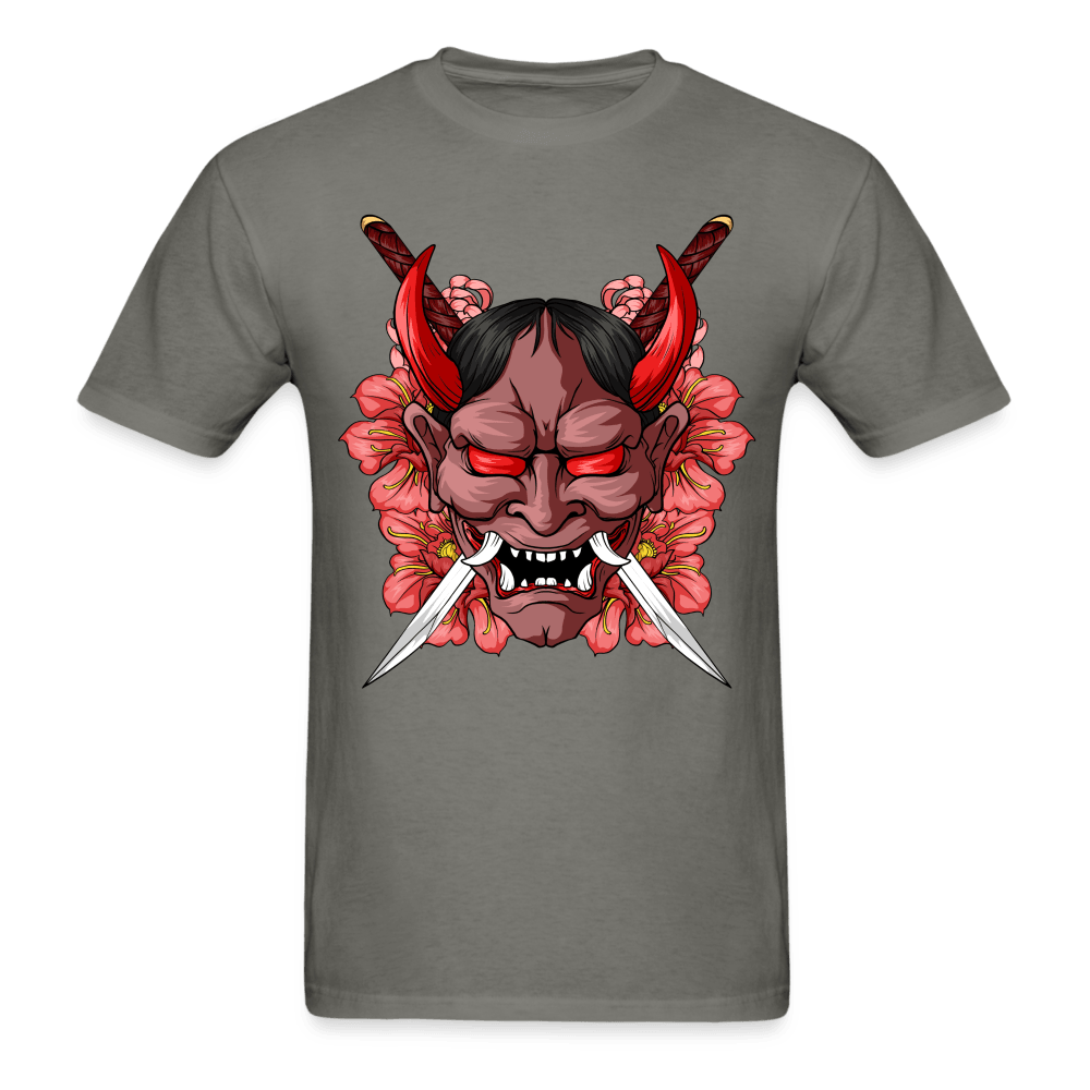 Demon Samurai T-Shirt - charcoal