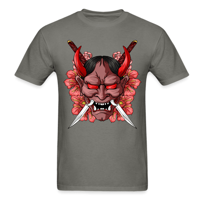 Demon Samurai T-Shirt - charcoal