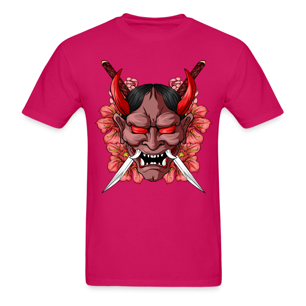 Demon Samurai T-Shirt - fuchsia