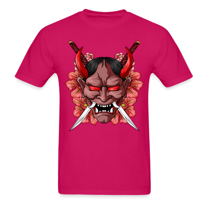 Demon Samurai T-Shirt - fuchsia