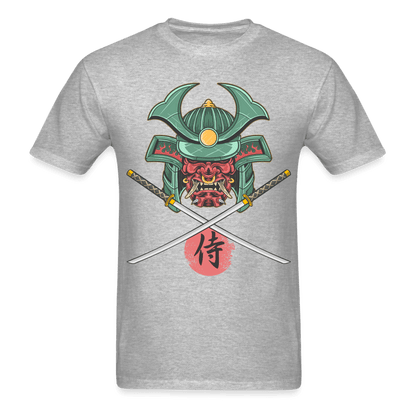 Demon Samurai T-Shirt - heather gray