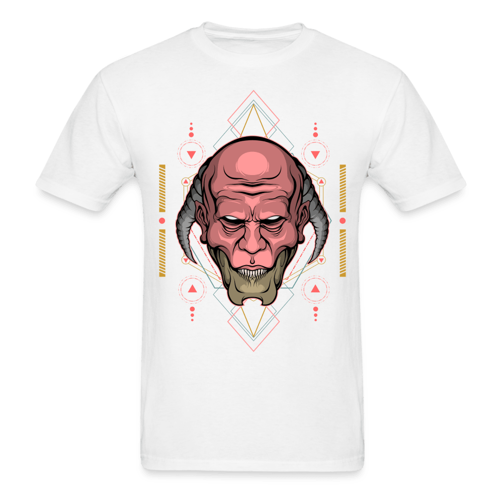 Back-Horned Demon T-Shirt - white