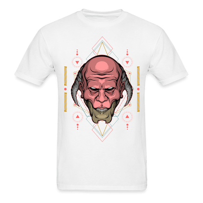 Back-Horned Demon T-Shirt - white