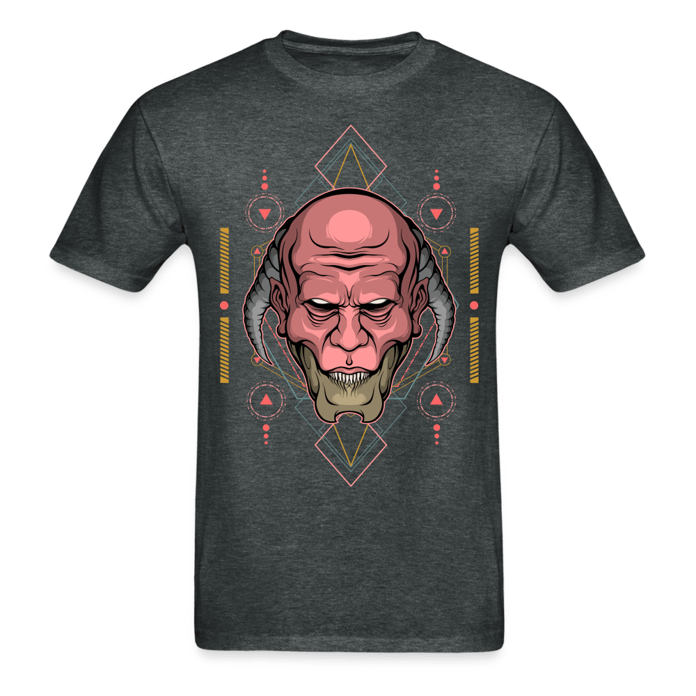 Back-Horned Demon T-Shirt - deep heather