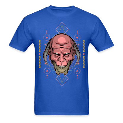 Back-Horned Demon T-Shirt - royal blue