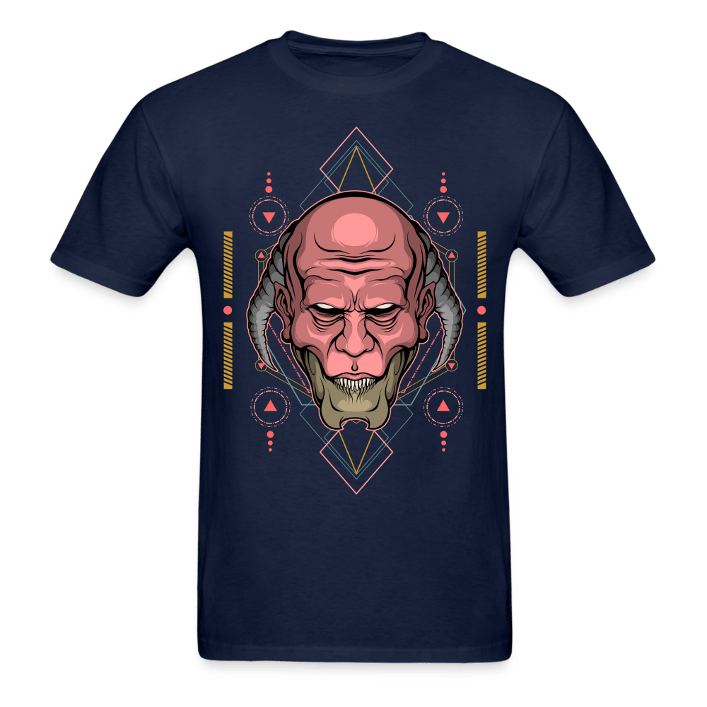 Back-Horned Demon T-Shirt - navy