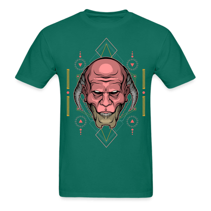 Back-Horned Demon T-Shirt - petrol