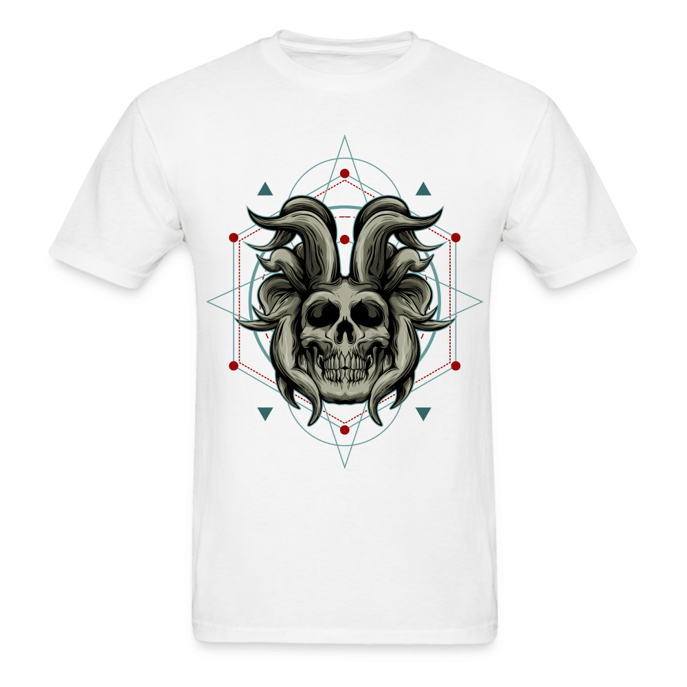 Horned Skull T-Shirt - white