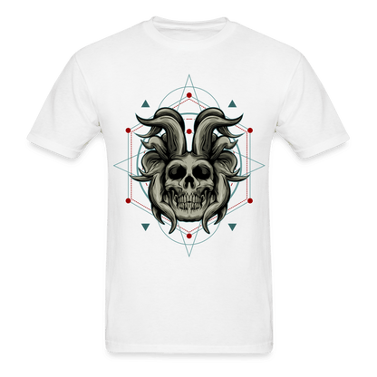 Horned Skull T-Shirt - white