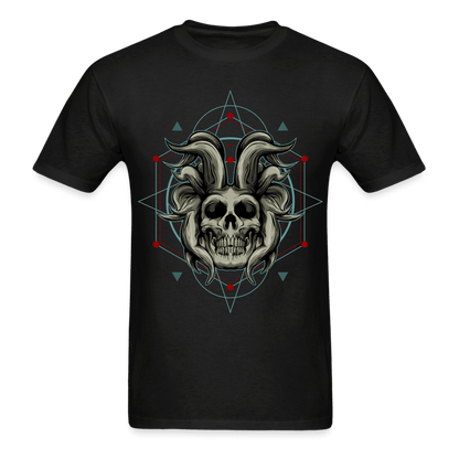 Horned Skull T-Shirt - black