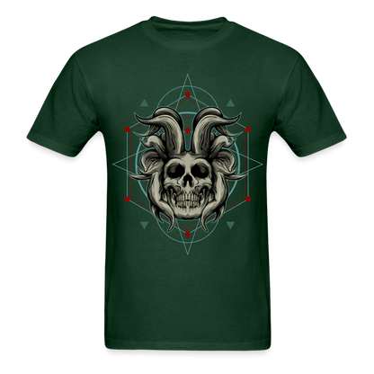 Horned Skull T-Shirt - forest green