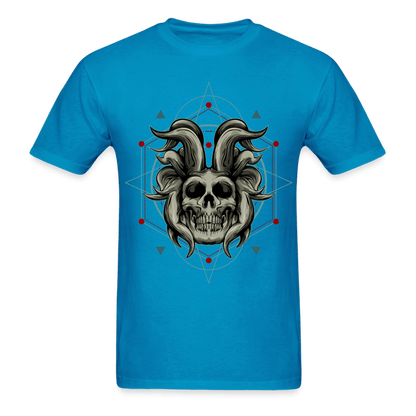 Horned Skull T-Shirt - turquoise