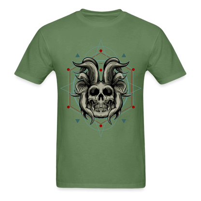 Horned Skull T-Shirt - military green