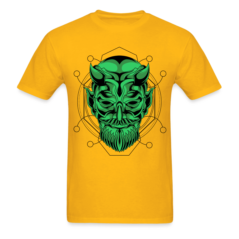 Green Demon T-Shirt - gold