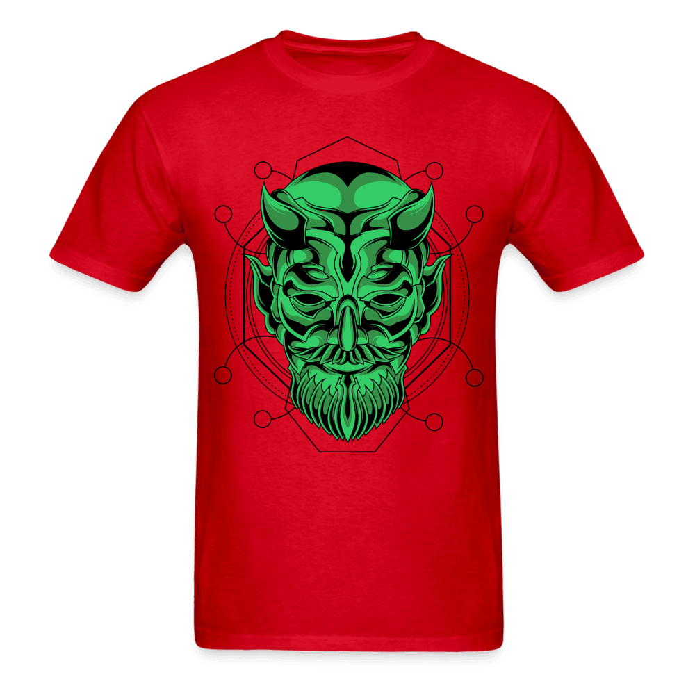 Green Demon T-Shirt - red