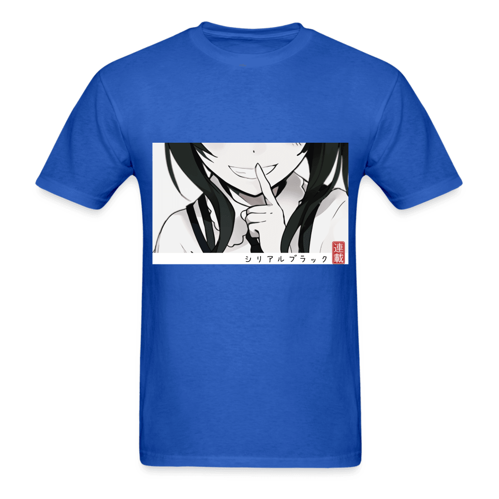 Mischievous Smile T-Shirt - royal blue