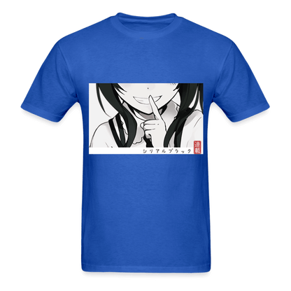 Mischievous Smile T-Shirt - royal blue