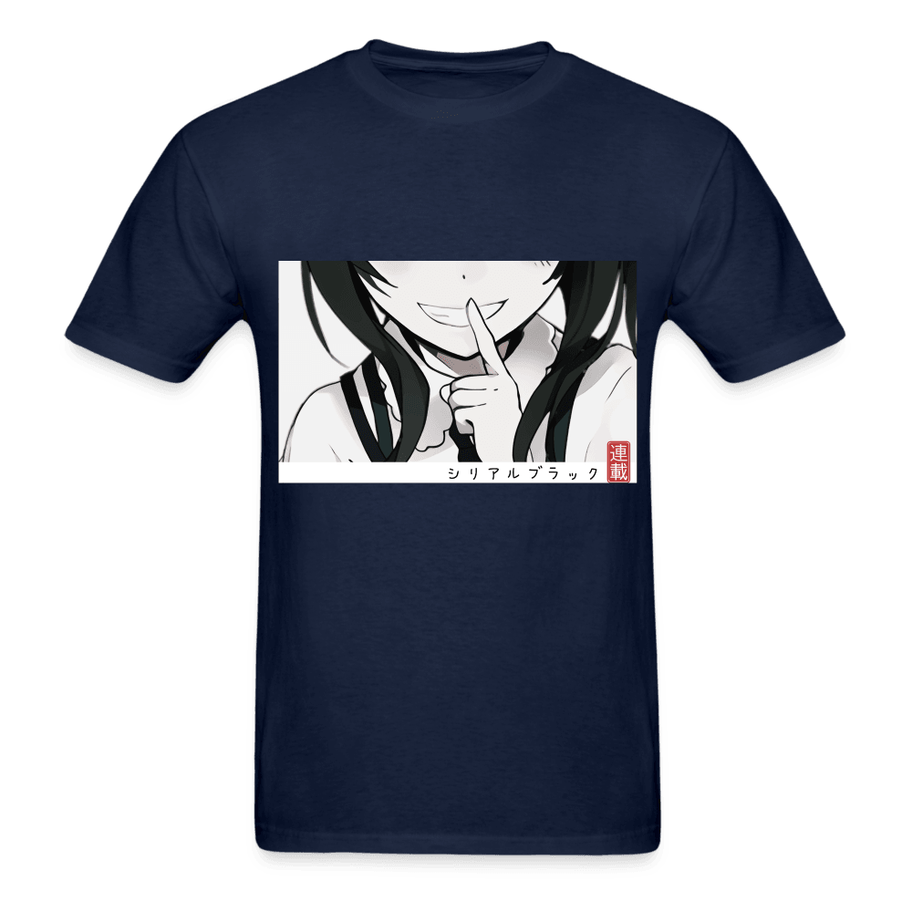 Mischievous Smile T-Shirt - navy