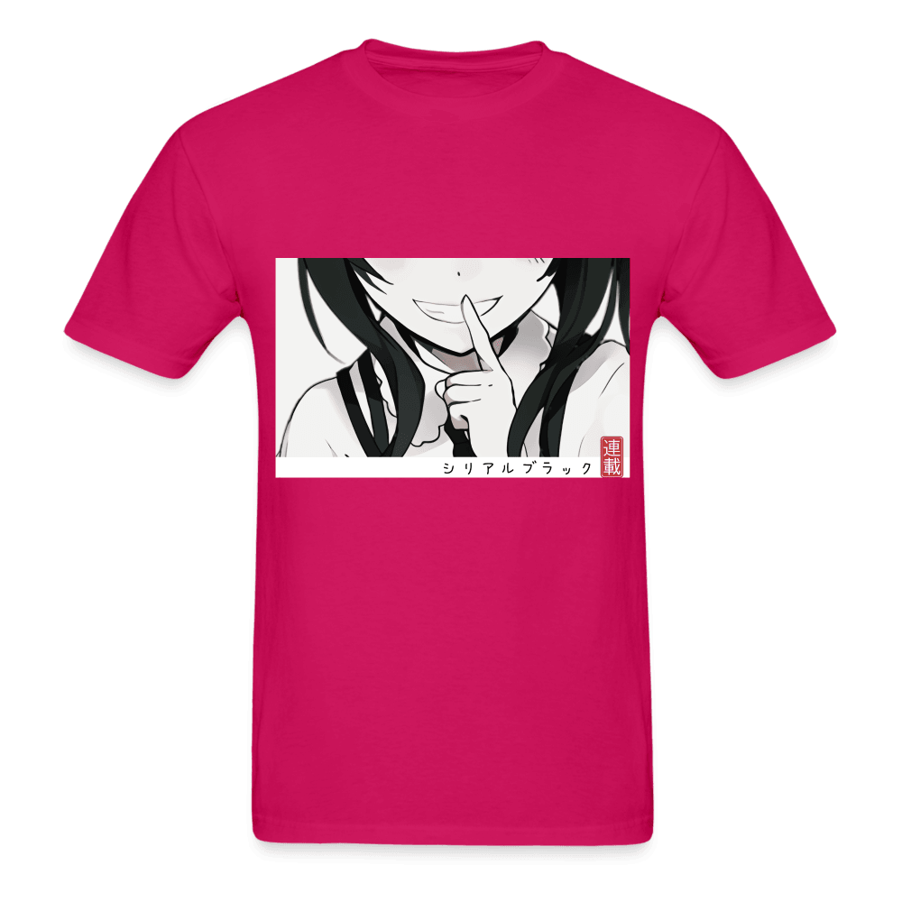 Mischievous Smile T-Shirt - fuchsia