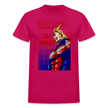 All Might - T-Shirt - fuchsia