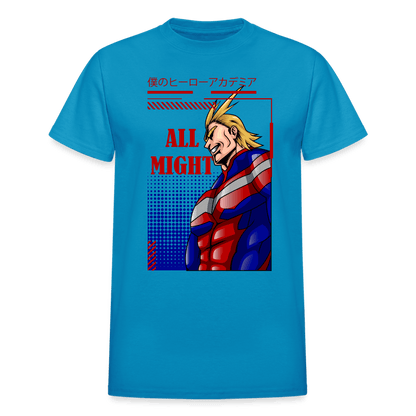 All Might - T-Shirt - turquoise